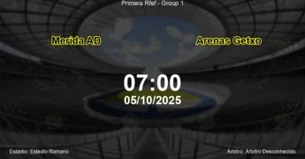 Palpite e análise do jogo Merida AD vs Arenas Getxo pela Primera Rfef - Group 1