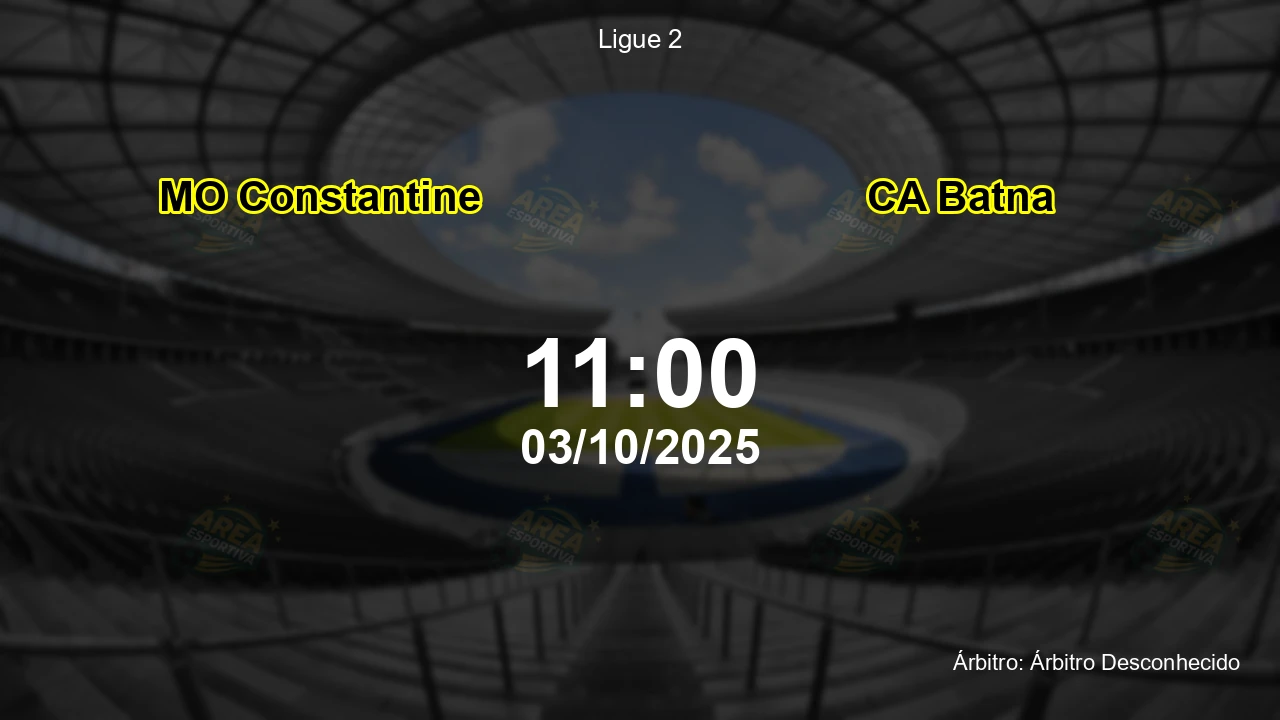 Palpite e análise do jogo MO Constantine vs CA Batna pela Ligue 2