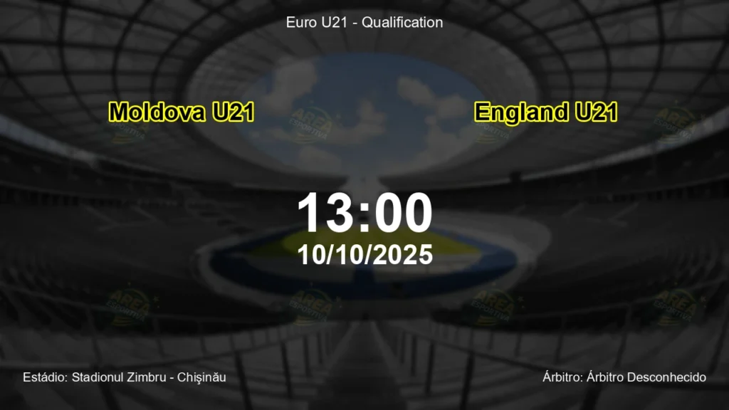 Palpite e an&aacute;lise do jogo Moldova U21 vs England U21 pela Euro U21 - Qualification
