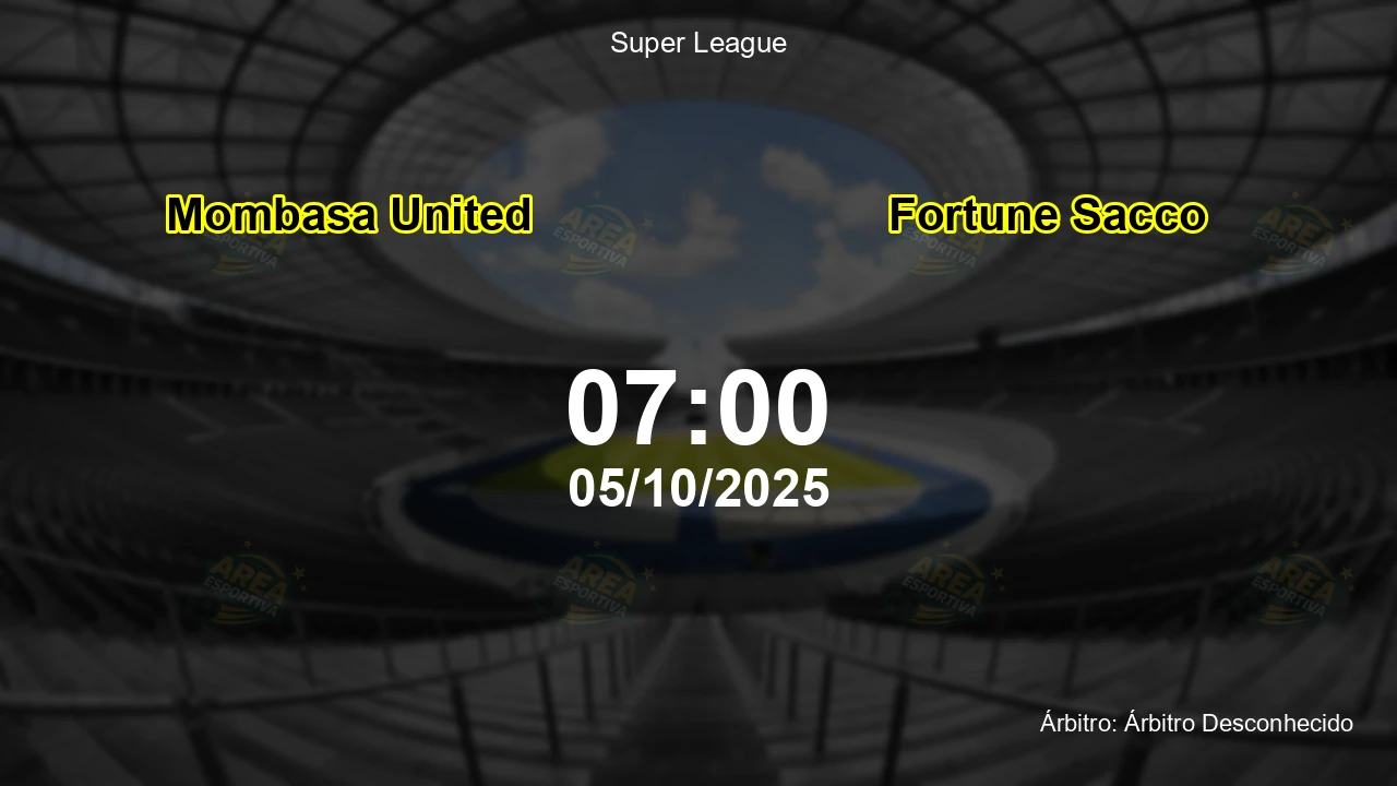 Palpite e análise do jogo Mombasa United vs Fortune Sacco pela Super League