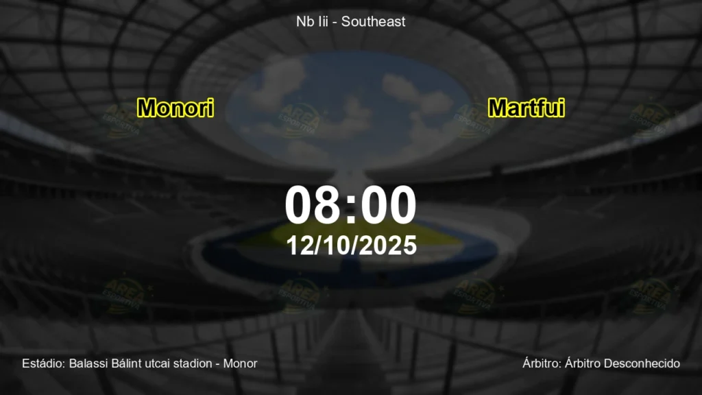 Palpite e an&aacute;lise do jogo Monori vs Martfui pela Nb Iii - Southeast