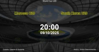 Palpite e análise do jogo Morocco U20 vs South Korea U20 pela World Cup U20