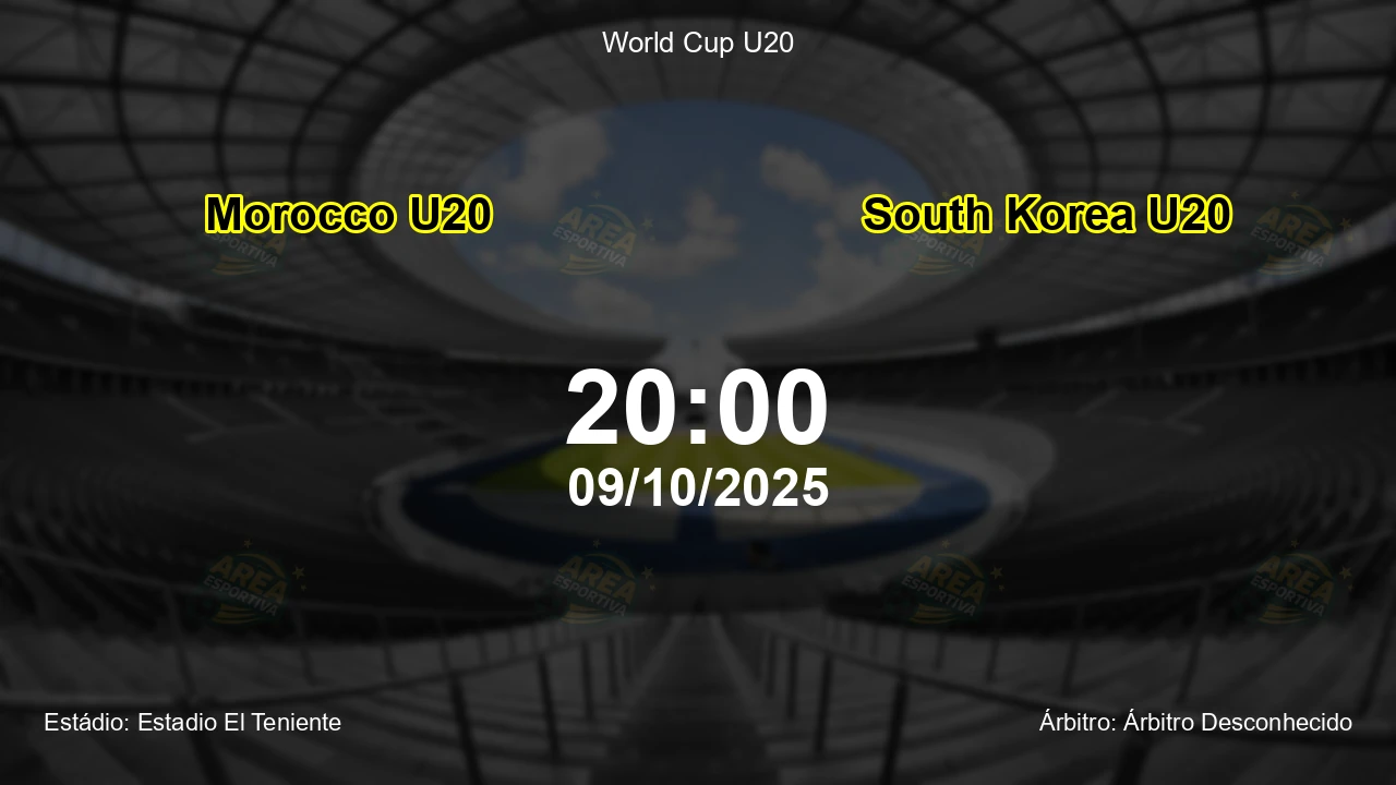 Palpite e análise do jogo Morocco U20 vs South Korea U20 pela World Cup U20