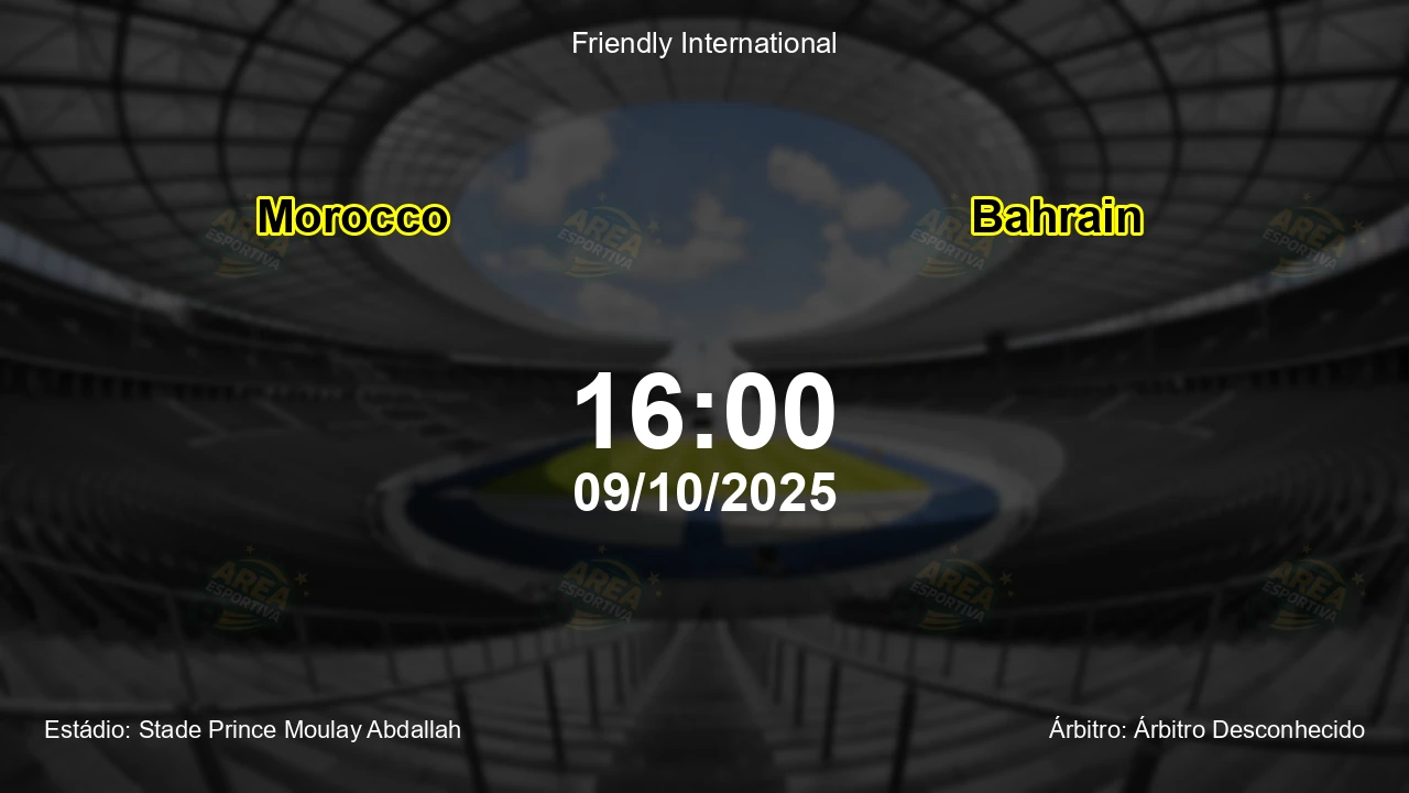 Palpite e análise do jogo Morocco vs Bahrain pela Friendly International