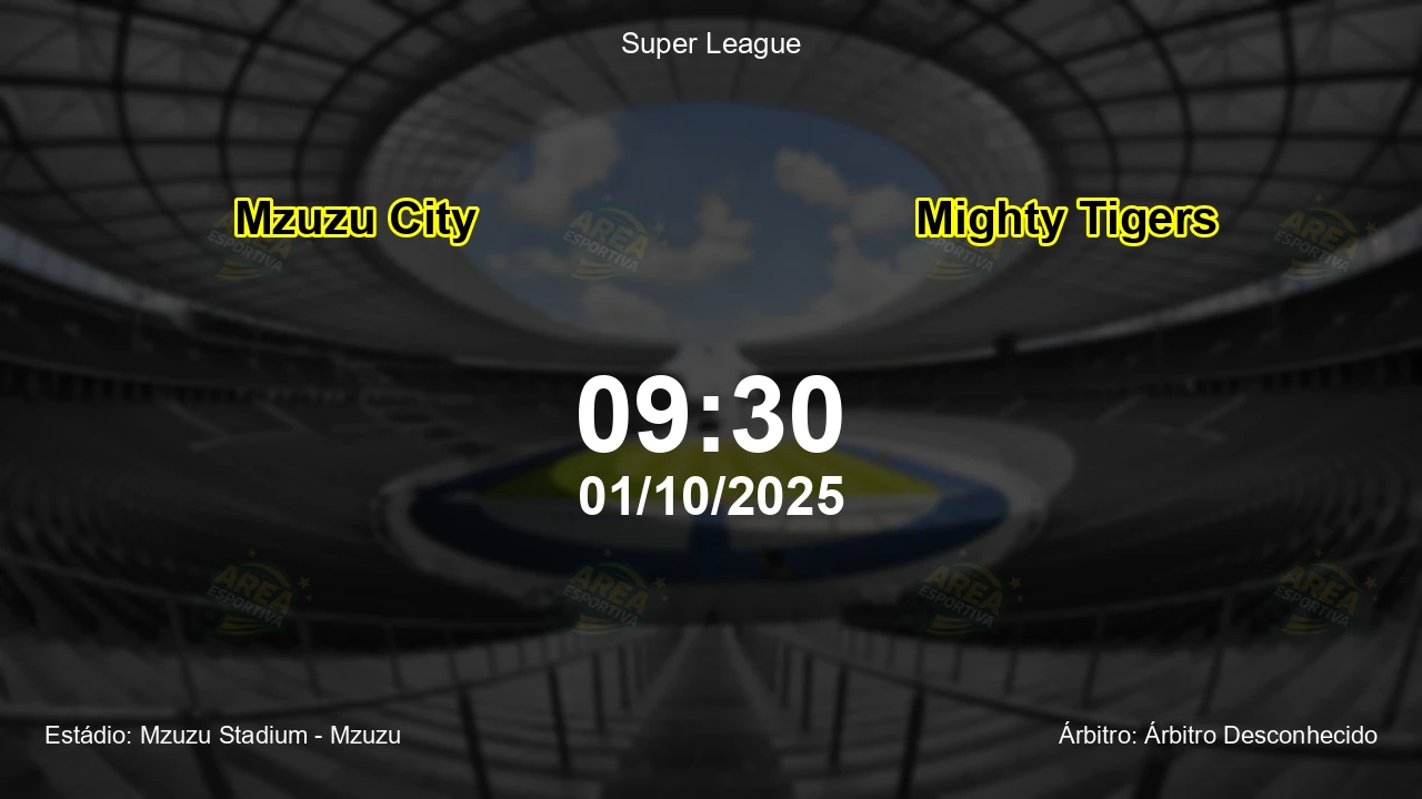 Palpite e análise do jogo Mzuzu City vs Mighty Tigers pela Super League
