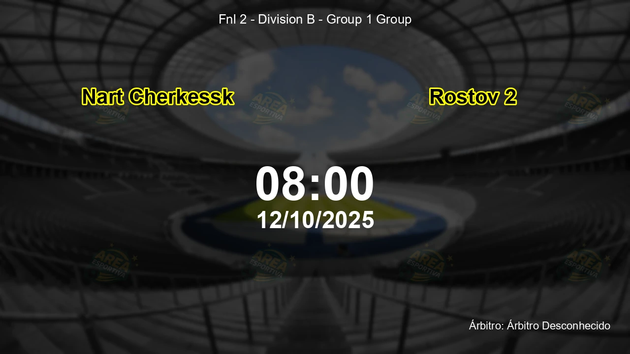 Palpite e análise do jogo Nart Cherkessk vs Rostov 2 pela Fnl 2 - Division B - Group 1 Group
