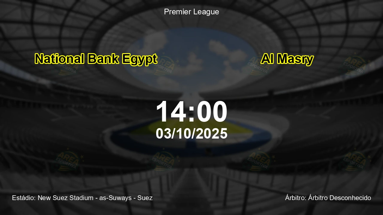 Palpite e análise do jogo National Bank Egypt vs Al Masry pela Premier League