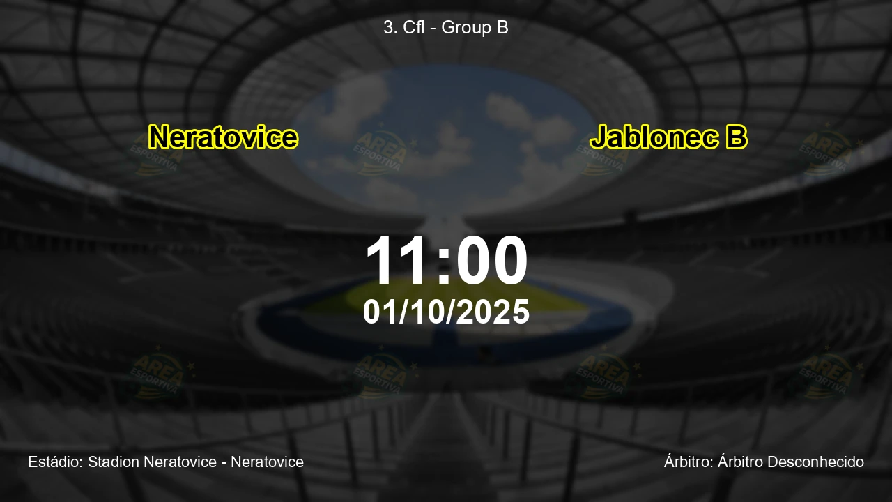 Palpite e análise do jogo Neratovice vs Jablonec B pela 3. Cfl - Group B