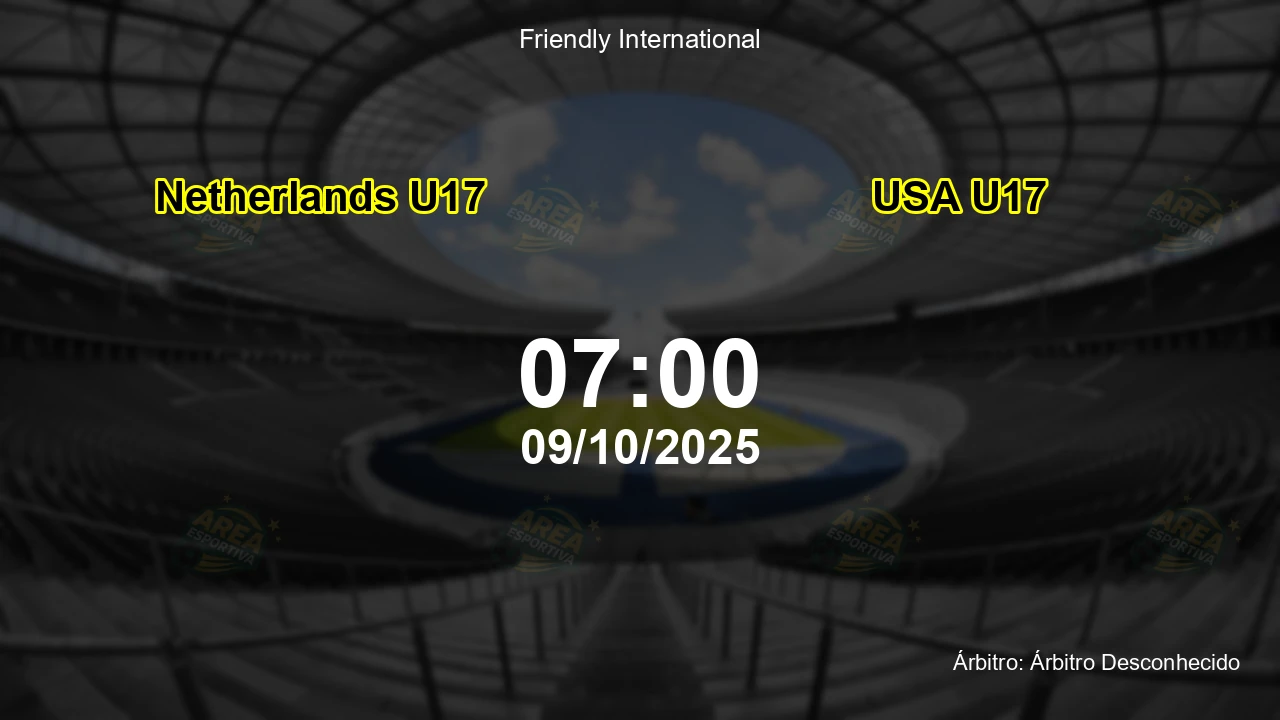 Palpite e análise do jogo Netherlands U17 vs USA U17 pela Friendly International