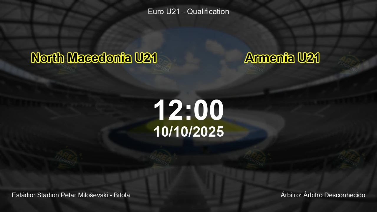 Palpite e análise do jogo North Macedonia U21 vs Armenia U21 pela Euro U21 - Qualification