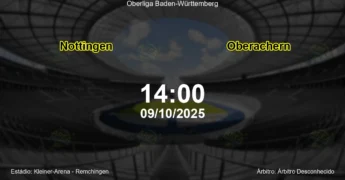 Palpite e análise do jogo Nottingen vs Oberachern pela Oberliga Baden-Württemberg