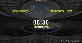 Palpite e análise do jogo Besa Kavaje vs Shkumbini Peqin pela Albanian Cup
