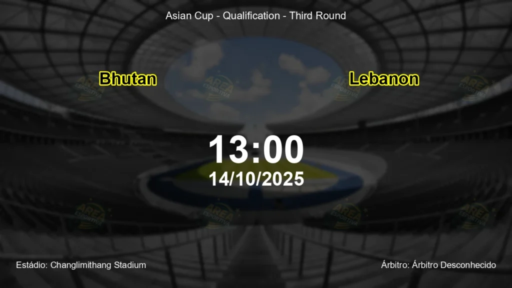 Palpite e an&aacute;lise do jogo Bhutan vs Lebanon pela Asian Cup - Qualification - Third Round