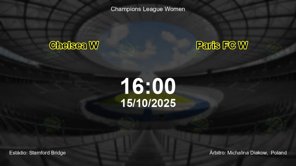 Palpite e an&aacute;lise do jogo Chelsea W vs Paris FC W pela Champions League Women