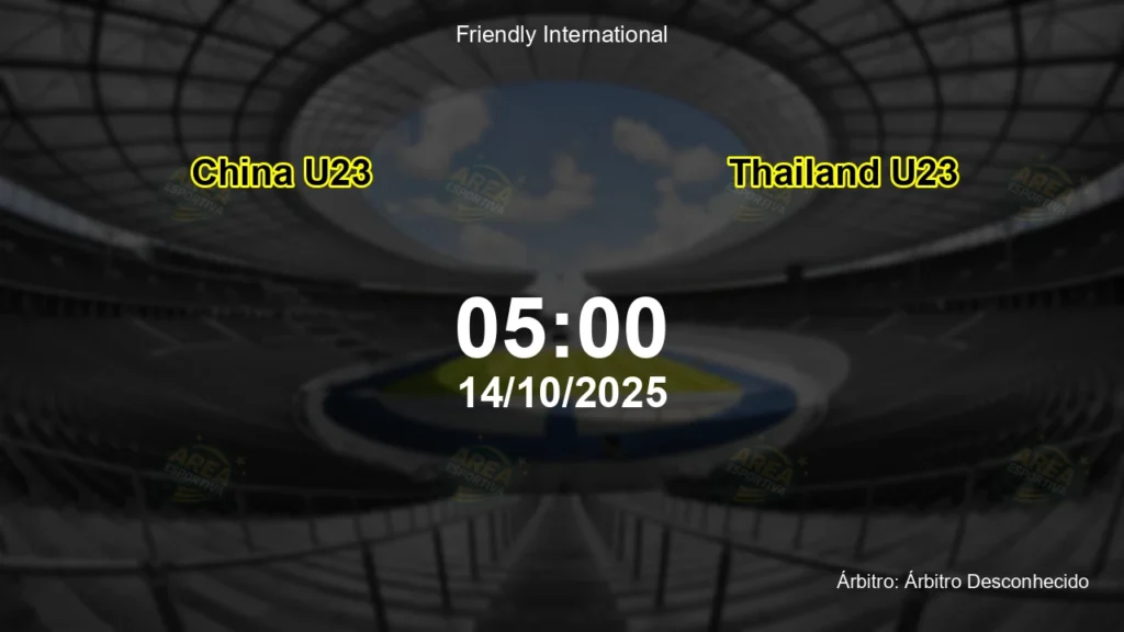 Palpite e an&aacute;lise do jogo China U23 vs Thailand U23 pela Friendly International