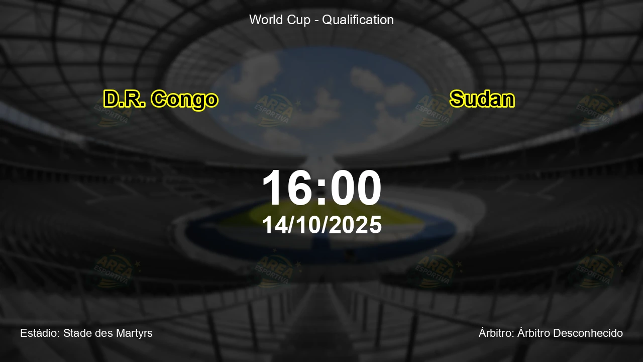 Palpite e análise do jogo D.R. Congo vs Sudan pela World Cup - Qualification