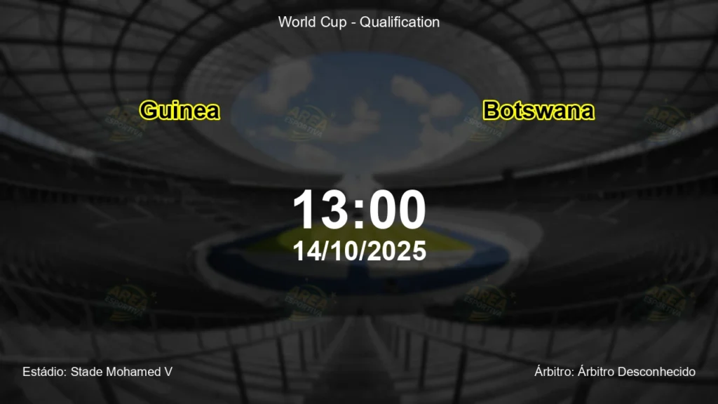 Palpite e an&aacute;lise do jogo Guinea vs Botswana pela World Cup - Qualification
