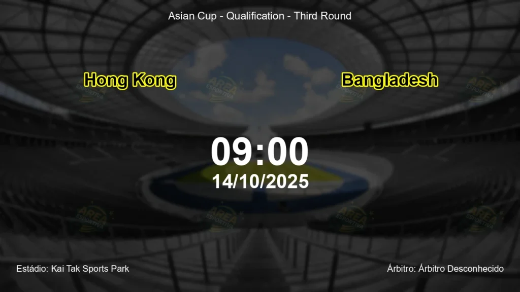 Palpite e an&aacute;lise do jogo Hong Kong vs Bangladesh pela Asian Cup - Qualification - Third Round