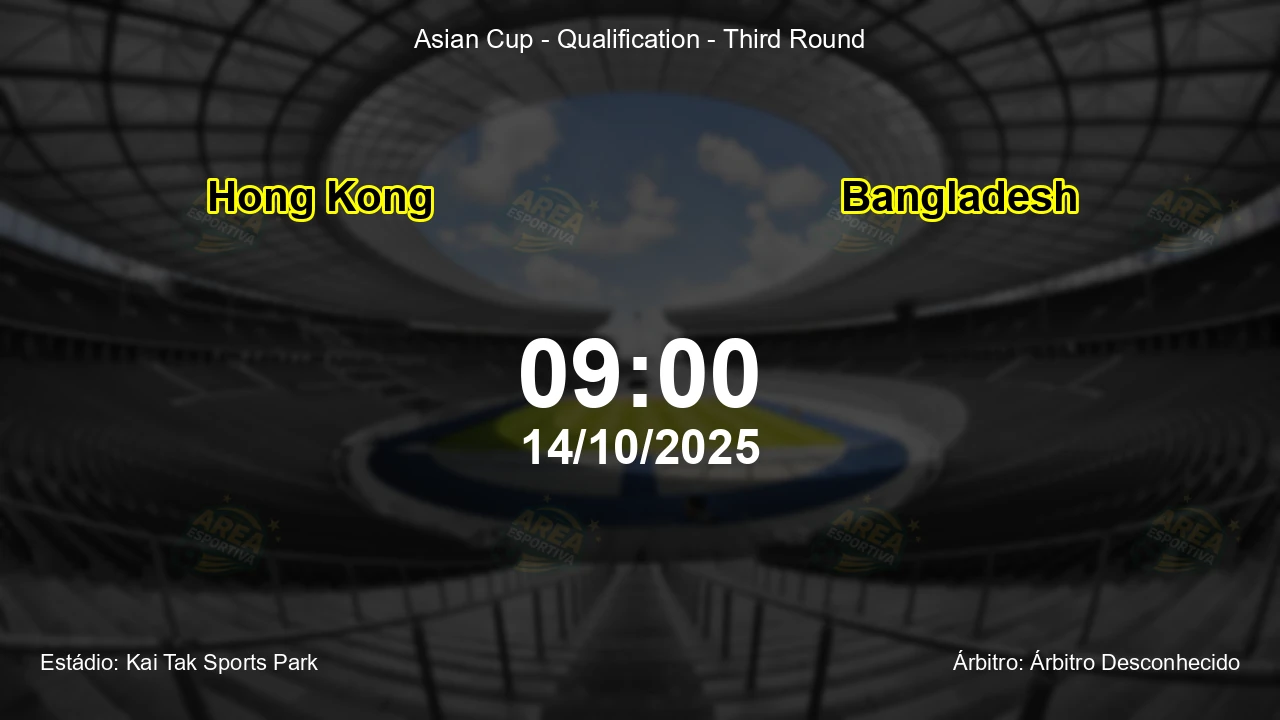 Palpite e análise do jogo Hong Kong vs Bangladesh pela Asian Cup - Qualification - Third Round
