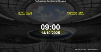 Palpite e análise do jogo Hull U21 vs Crewe U21 pela Professional Development League