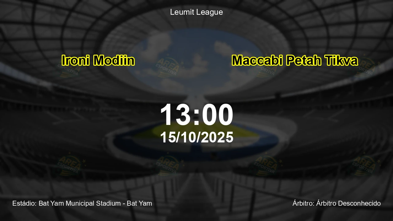 Palpite e análise do jogo Ironi Modiin vs Maccabi Petah Tikva pela Leumit League