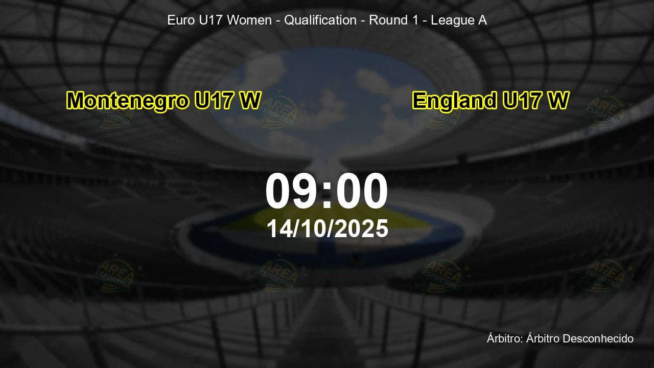 Palpite e análise do jogo Montenegro U17 W vs England U17 W pela Euro U17 Women - Qualification - Round 1 - League A