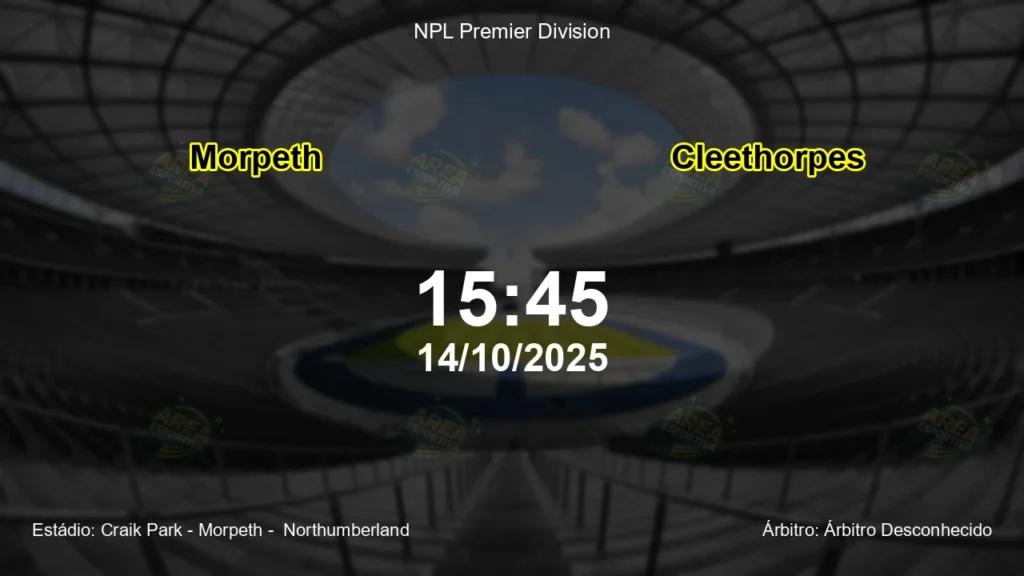 Palpite e an&aacute;lise do jogo Morpeth vs Cleethorpes pela NPL Premier Division