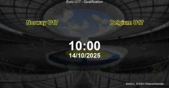 Palpite e análise do jogo Norway U17 vs Belgium U17 pela Euro U17 - Qualification
