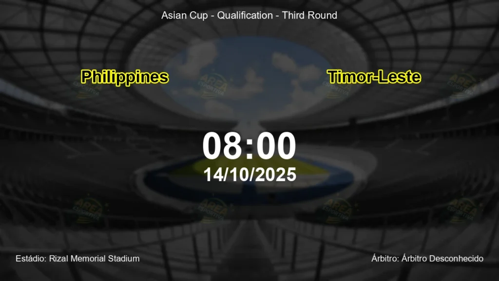 Palpite e an&aacute;lise do jogo Philippines vs Timor-Leste pela Asian Cup - Qualification - Third Round