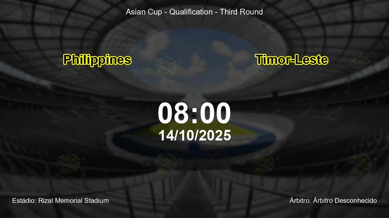 Palpite e análise do jogo Philippines vs Timor-Leste pela Asian Cup - Qualification - Third Round