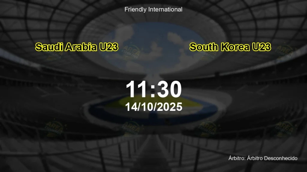 Palpite e an&aacute;lise do jogo Saudi Arabia U23 vs South Korea U23 pela Friendly International