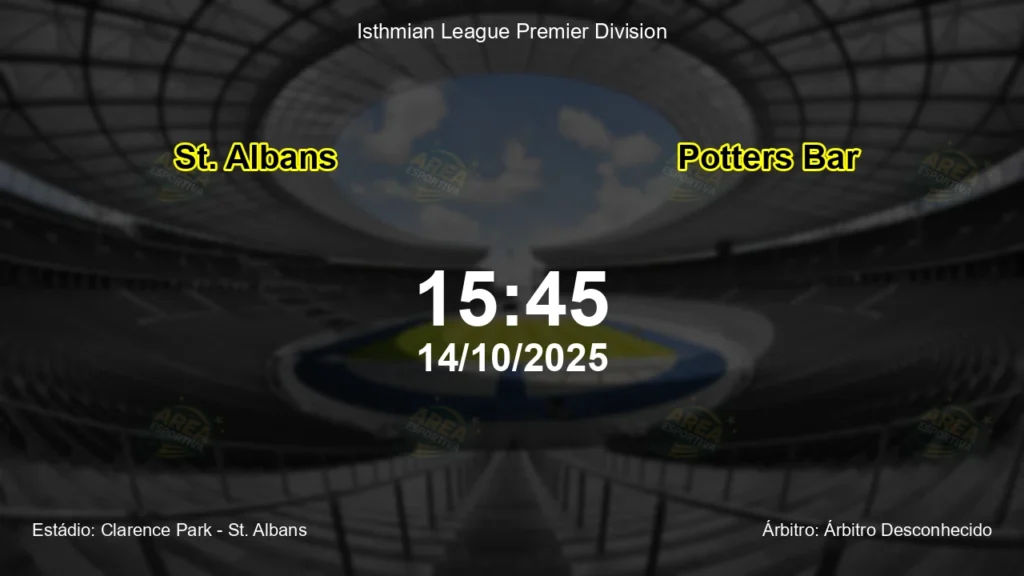 Palpite e an&aacute;lise do jogo St. Albans vs Potters Bar pela Isthmian League Premier Division