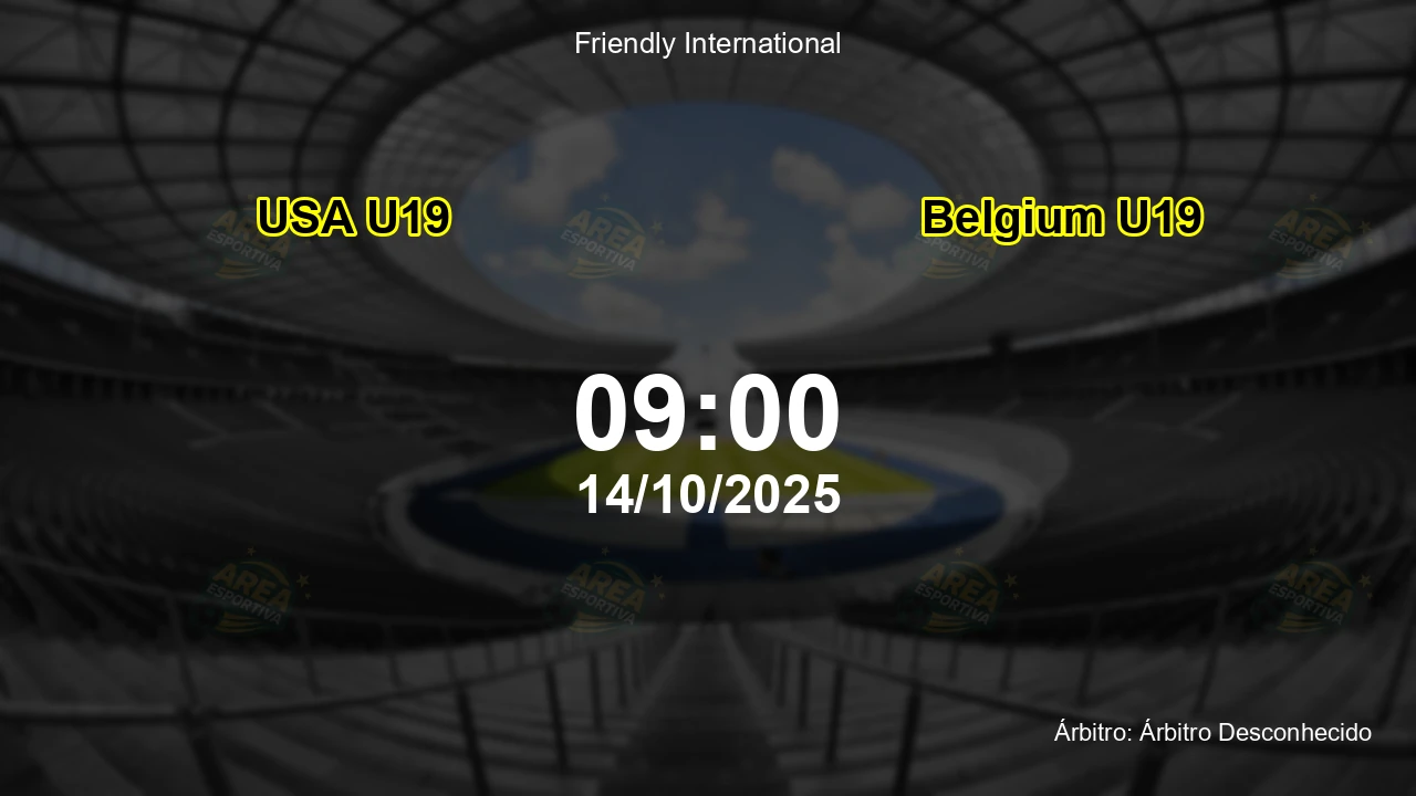 Palpite e análise do jogo USA U19 vs Belgium U19 pela Friendly International
