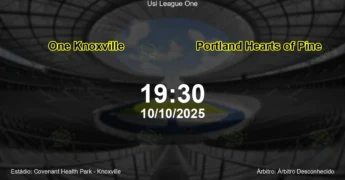 Palpite e análise do jogo One Knoxville vs Portland Hearts of Pine pela Usl League One