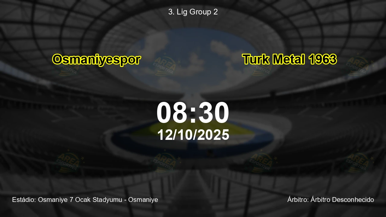 Palpite e análise do jogo Osmaniyespor vs Turk Metal 1963 pela 3. Lig Group 2