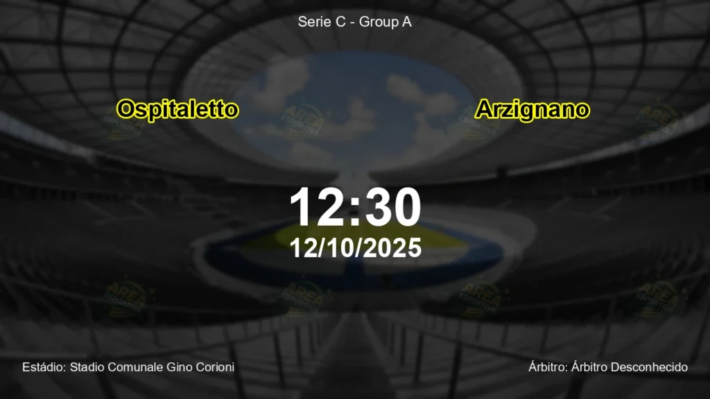 Palpite e an&aacute;lise do jogo Ospitaletto vs Arzignano pela Serie C - Group A