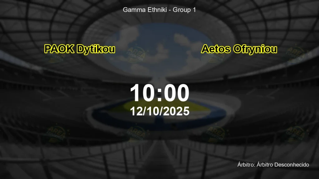 Palpite e an&aacute;lise do jogo PAOK Dytikou vs Aetos Ofryniou pela Gamma Ethniki - Group 1