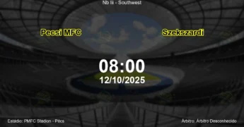 Palpite e análise do jogo Pecsi MFC vs Szekszardi pela Nb Iii - Southwest