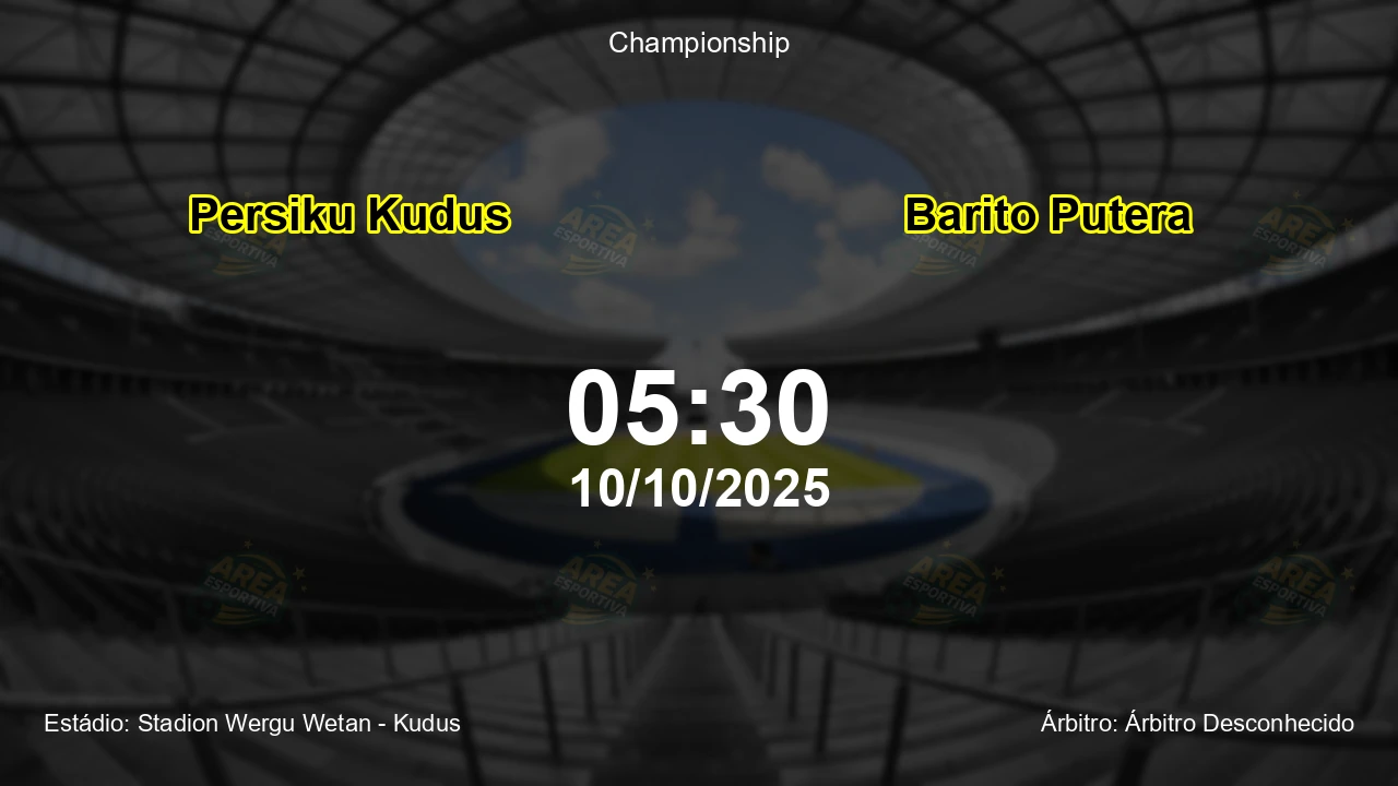 Palpite e análise do jogo Persiku Kudus vs Barito Putera pela Championship