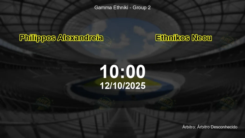 Palpite e an&aacute;lise do jogo Philippos Alexandreia vs Ethnikos Neou pela Gamma Ethniki - Group 2