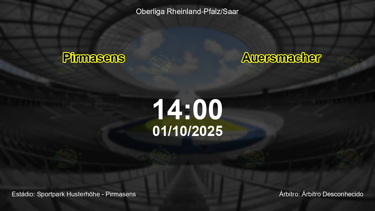 Palpite e análise do jogo Pirmasens vs Auersmacher pela Oberliga Rheinland-Pfalz/Saar