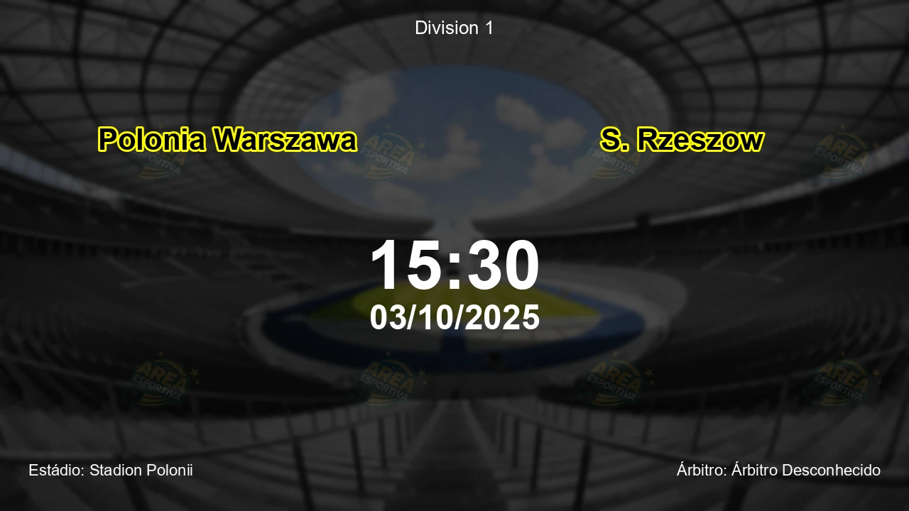 Palpite e análise do jogo Polonia Warszawa vs S. Rzeszow pela Division 1