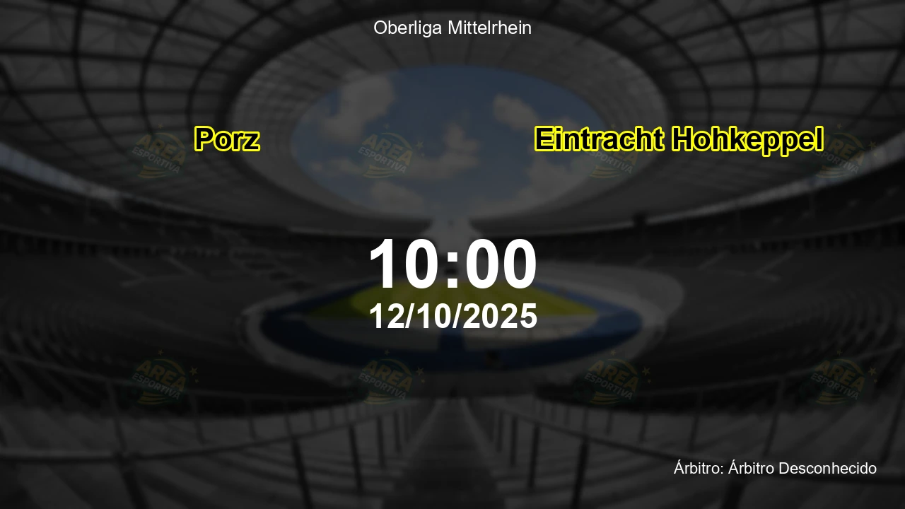 Palpite e análise do jogo Porz vs Eintracht Hohkeppel pela Oberliga Mittelrhein