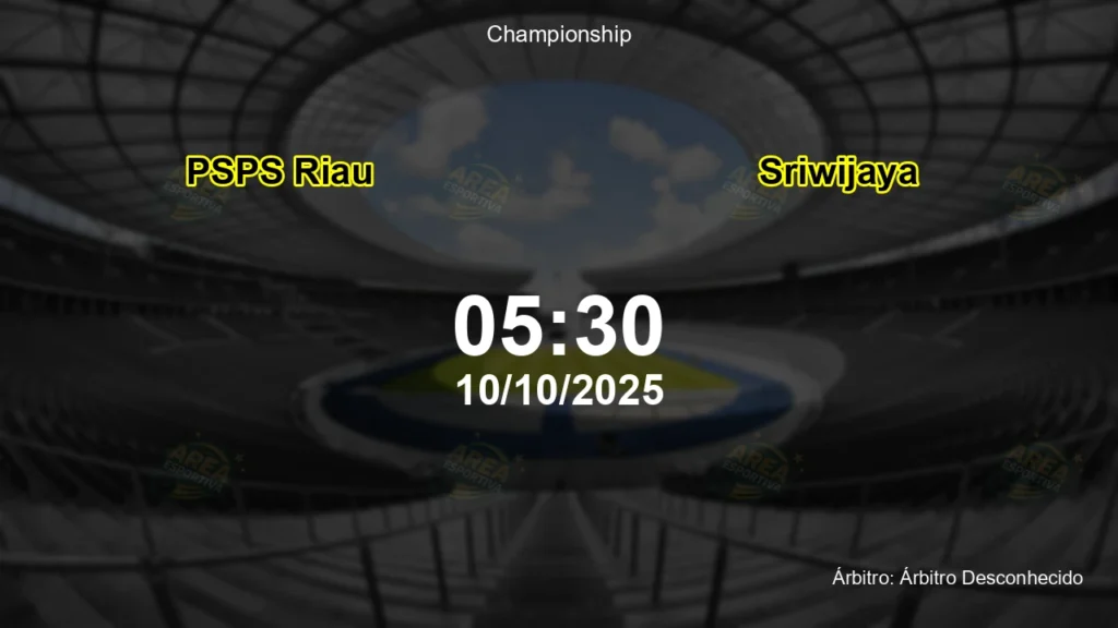 Palpite e an&aacute;lise do jogo PSPS Riau vs Sriwijaya pela Championship