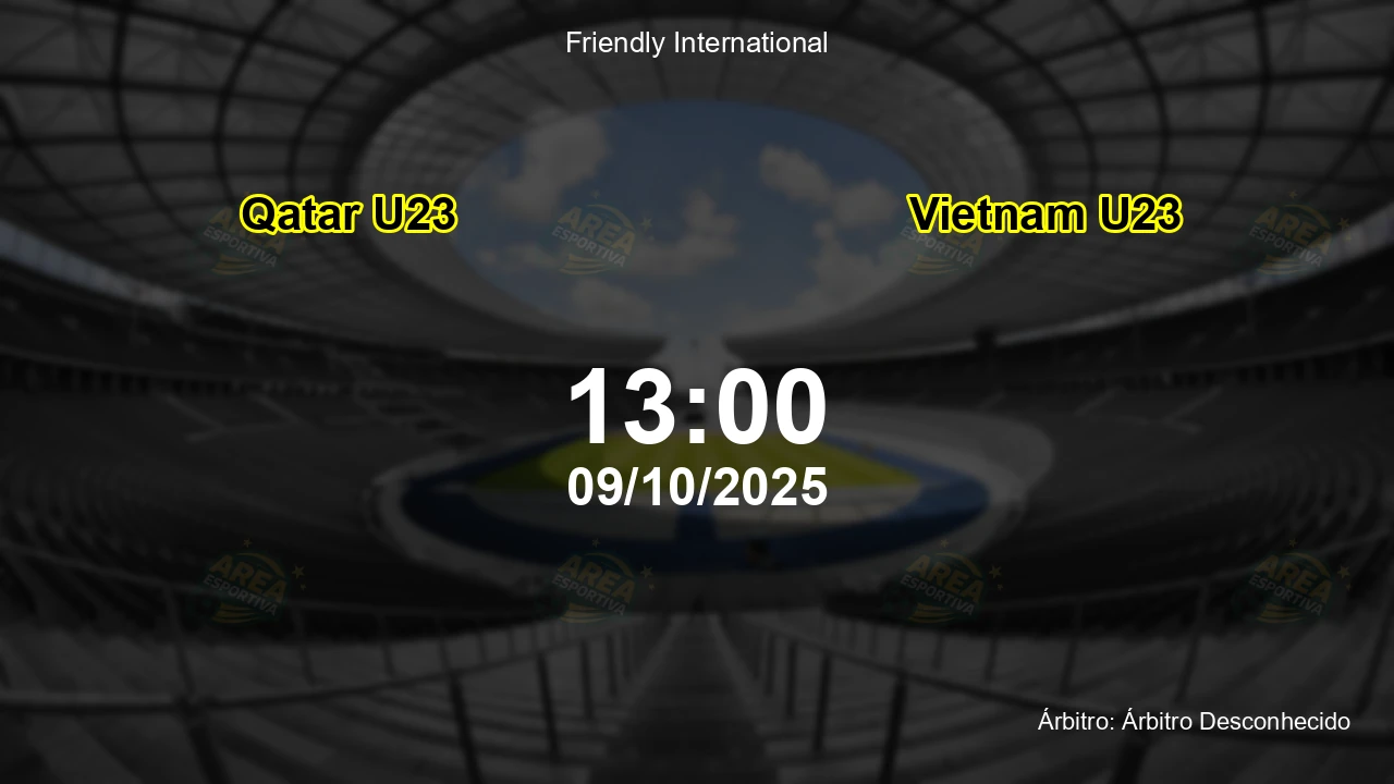 Palpite e análise do jogo Qatar U23 vs Vietnam U23 pela Friendly International