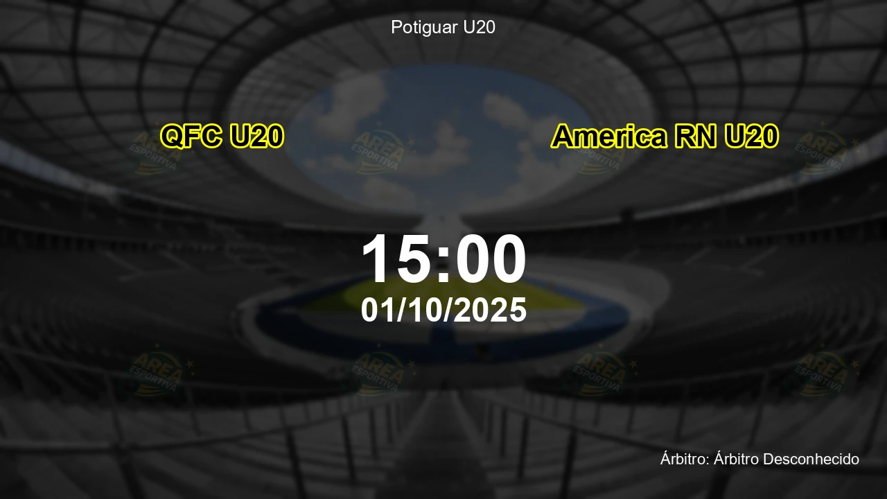 Palpite e análise do jogo QFC U20 vs America RN U20 pela Potiguar U20