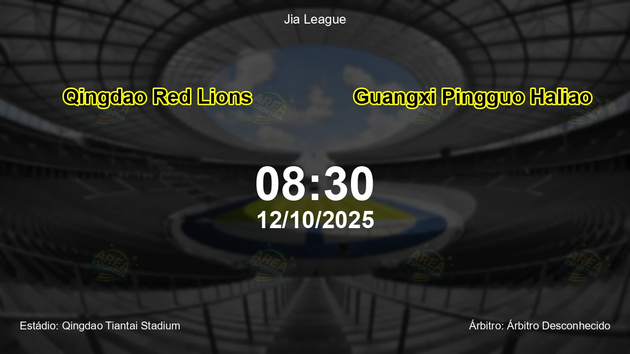 Palpite e análise do jogo Qingdao Red Lions vs Guangxi Pingguo Haliao pela Jia League