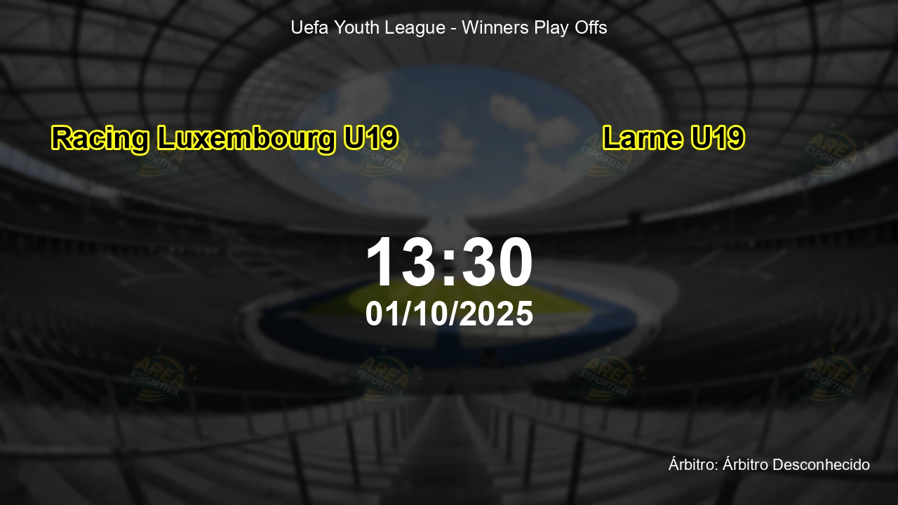 Palpite e análise do jogo Racing Luxembourg U19 vs Larne U19 pela Uefa Youth League - Winners Play Offs