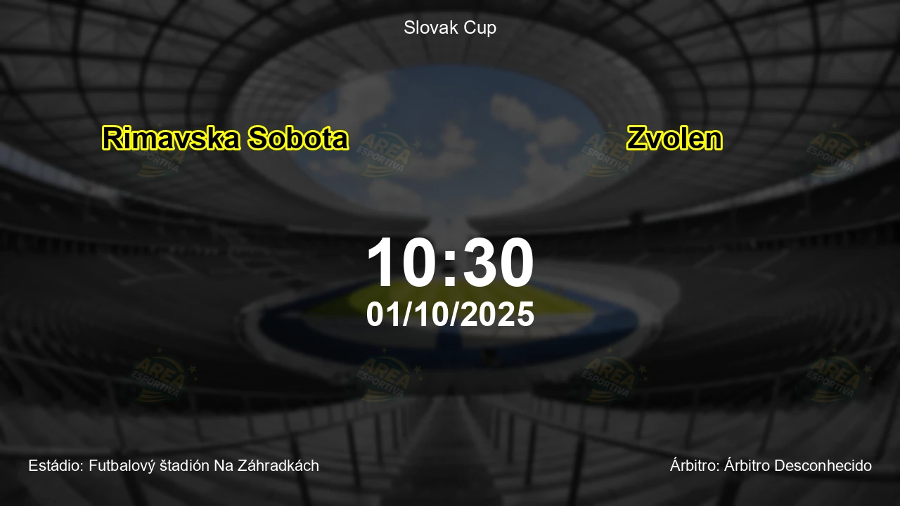Palpite e análise do jogo Rimavska Sobota vs Zvolen pela Slovak Cup