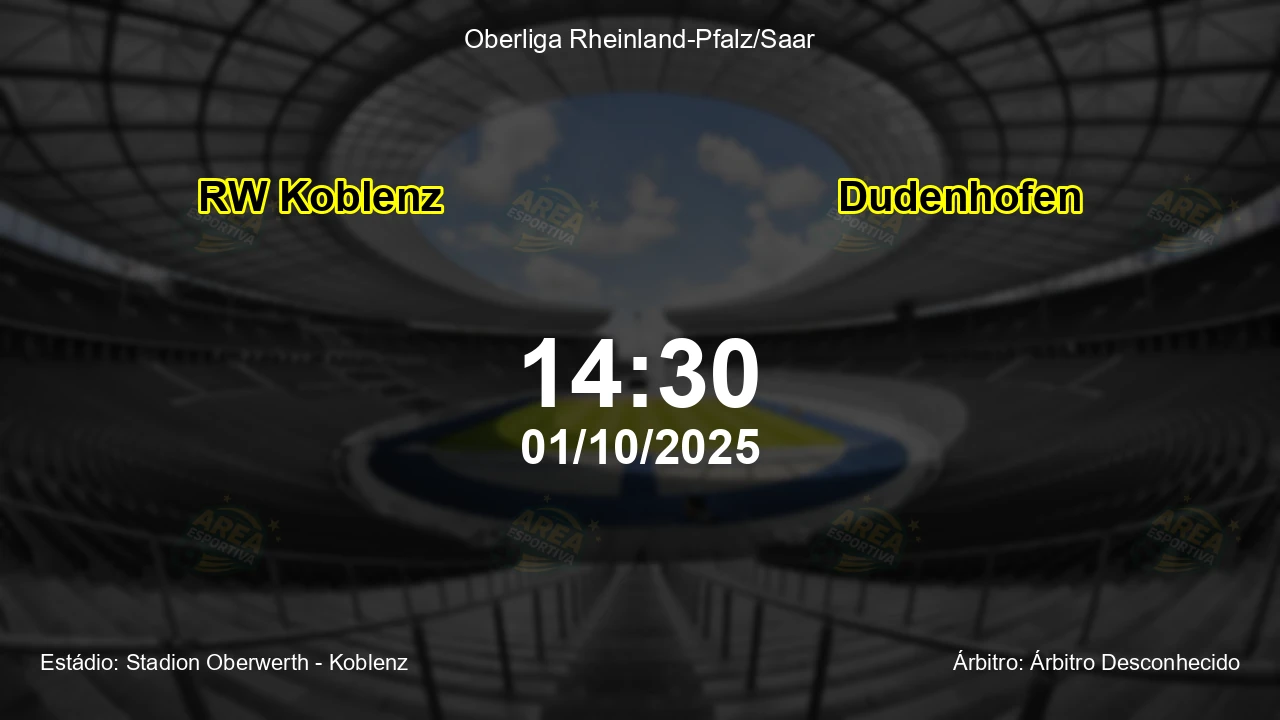 Palpite e análise do jogo RW Koblenz vs Dudenhofen pela Oberliga Rheinland-Pfalz/Saar